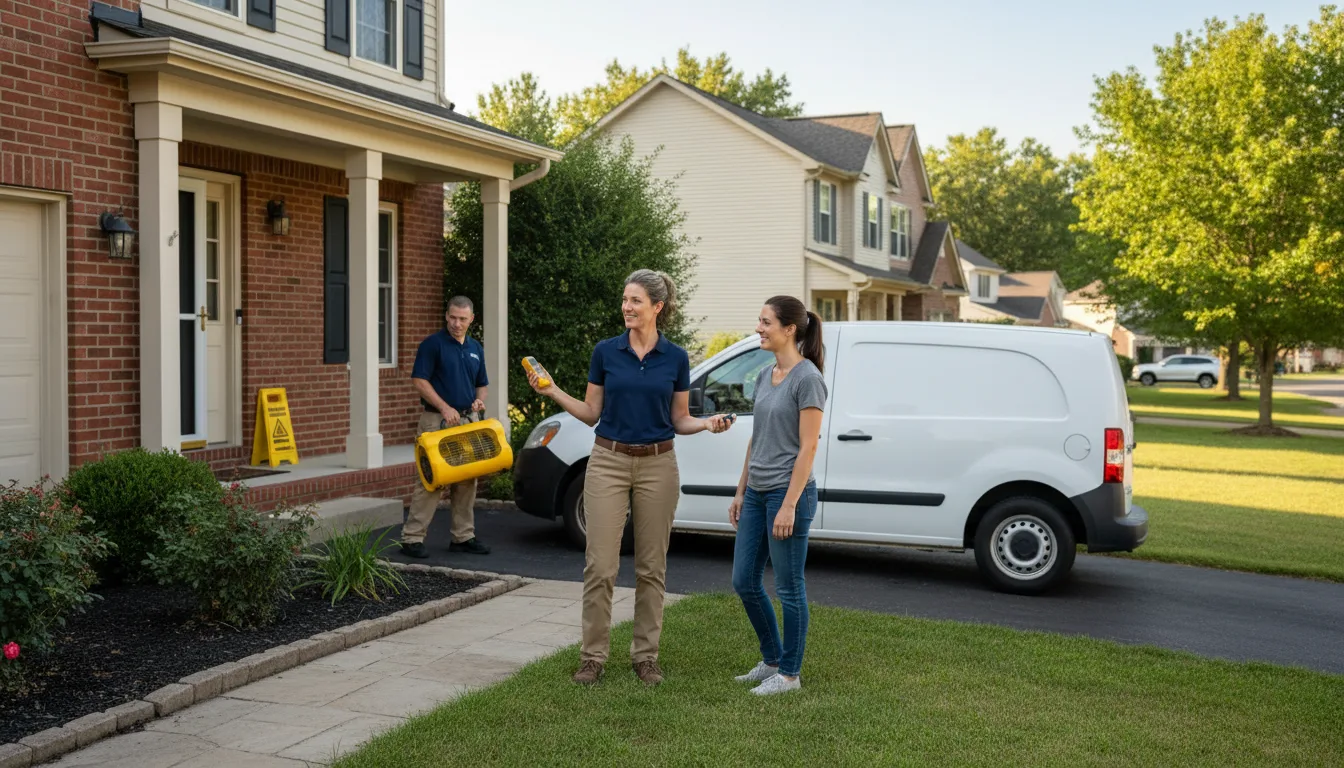 Residential water damage restoration in Morgan, TX